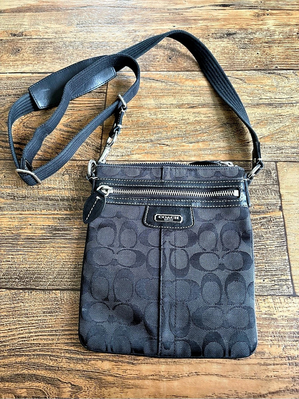 Coach Penelope Signature Crossbody Bag Black